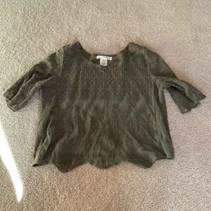 Lace green top